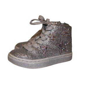 Steve Madden Kids Glitter Star Sneakers 10 HighTop